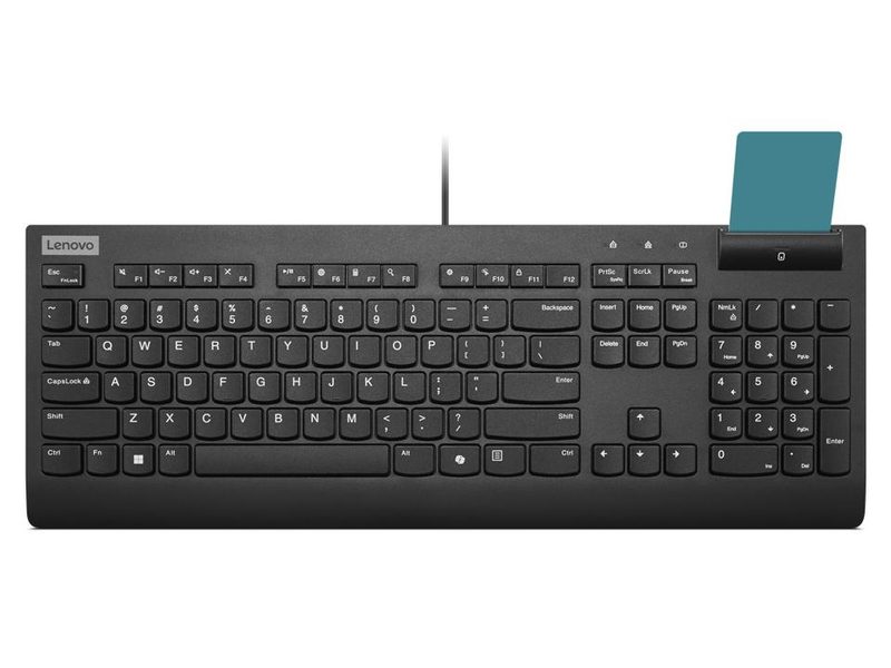 Lenovo Smartcard Wired II keyboard Office USB Spanish Black