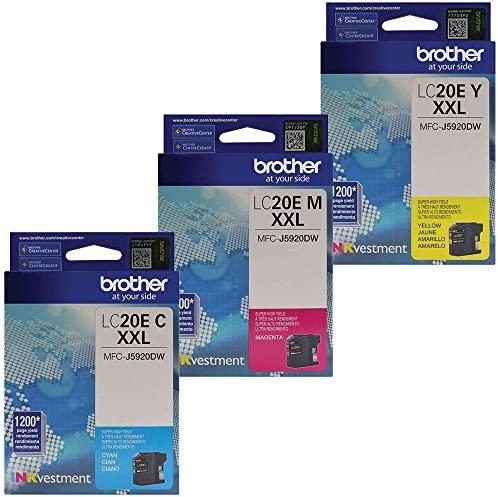 Brother LC20E Super High Yield Ink Cartridge Set Colors Only (CMY)