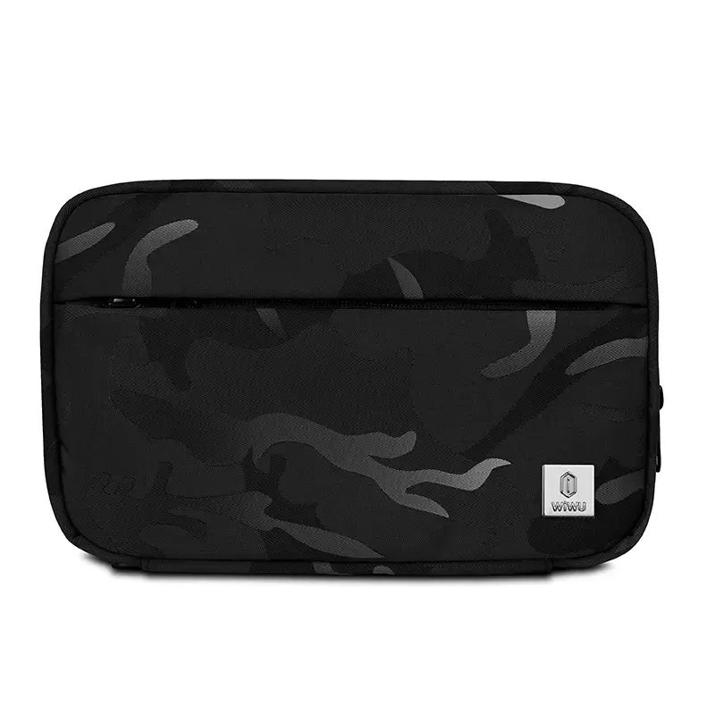 WiWU Camou Travel Pouch Gadget Electronics Accessories Waterproof Nylon Camouflage Fabric Storage Bag