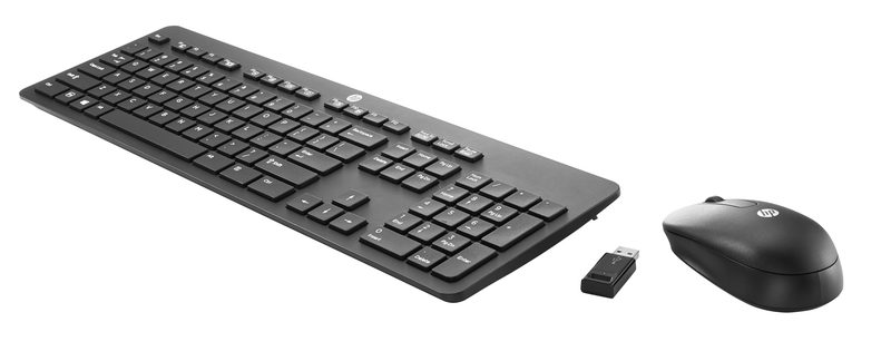 HP Slim Wireless and Mouse keyboard Mouse included Office RF Wireless Black