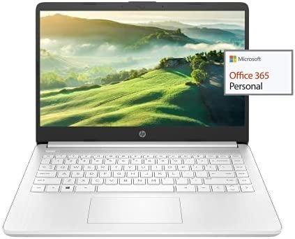 2022 Newest HP 14″ HD Laptop Light-Weight, AMD 3020e(Up to 2.6GHz), 8GB RAM, 128GB SSD + 64GB eMMC, 1 Year Office 365, WiFi, Bluetooth 5, USB Type-A&C, HDMI, Webcam, Win10, w/Ghost Manta Accessories