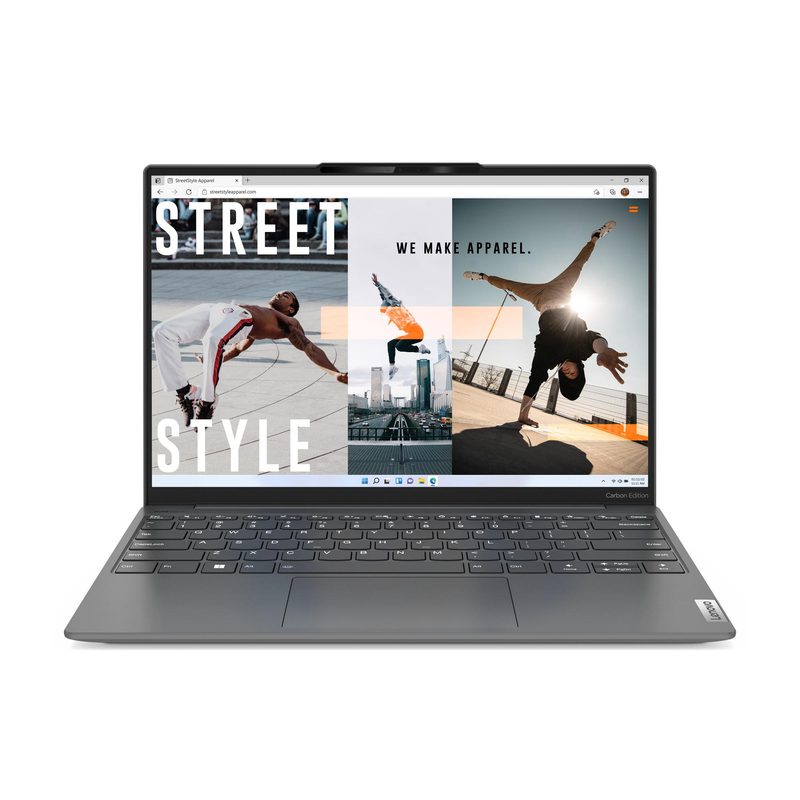 Lenovo Yoga Slim 7 Carbon 13IAP7 Intel® Core™ i5 i5-1240P Laptop 33.8 cm (13.3") WQXGA 16 GB LPDDR5-SDRAM 512 GB SSD Wi-Fi 6E (802.11ax) Windows 11 Home Grey