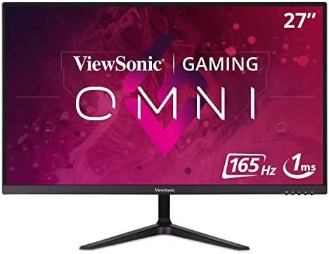 ViewSonic OMNI VX2718-P-MHD 27 Inch 1080p 1ms 165Hz Gaming Monitor with Adaptive Sync, Eye Care, HDMI and DisplayPort