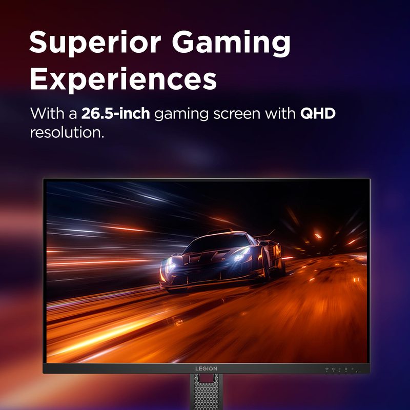 Lenovo Legion Pro 27Q-10 computer monitor 67.3 cm (26.5") 2560 x 1440 pixels Wide Quad HD QD-OLED Black