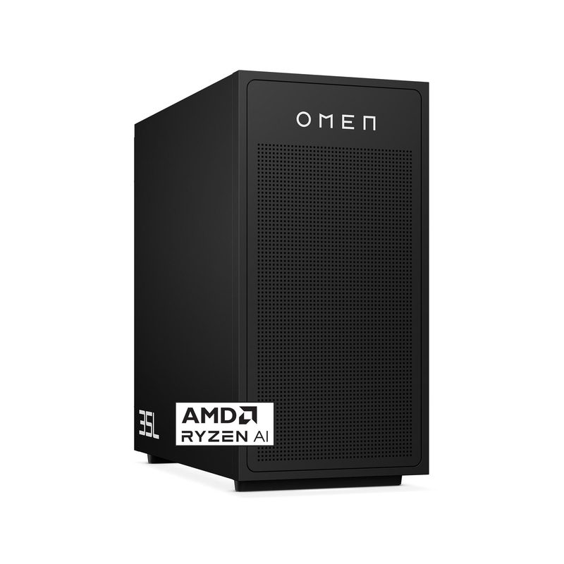 HP OMEN 35L GT17-0900na AMD Ryzen™ 7 9800X3D 32 GB DDR5-SDRAM 1 TB SSD NVIDIA GeForce RTX 5070 Ti Windows 11 Home Tower PC Liquid cooling system Black