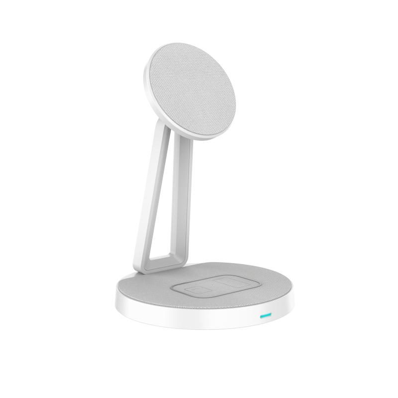 WiWU 2 in 1 Magnetic Wireless Charger for iPhone Dual 15W Fast Charger Power Moible Phone Delivery Stand