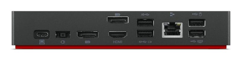 Lenovo 40AY0135US laptop dock/port replicator Wired USB 3.2 Gen 2 (3.1 Gen 2) Type-C Black