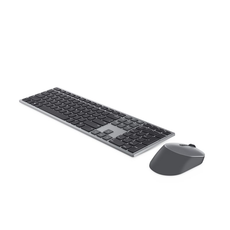 DELL KM7321WGY keyboard Mouse included Office RF Wireless + Bluetooth Canadian Grey, Titanium
