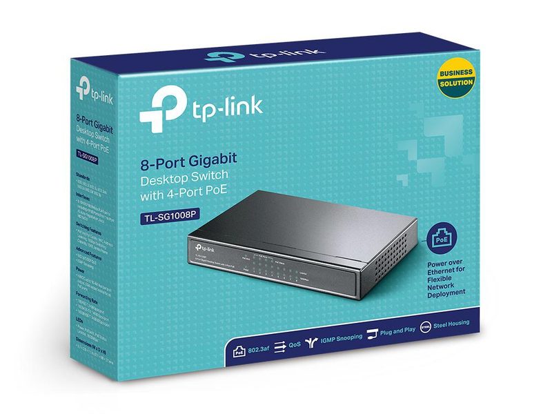 TP-Link TL-SG1008P(UN) network switch Unmanaged Gigabit Ethernet (10/100/1000) Power over Ethernet (PoE) Hazelnut