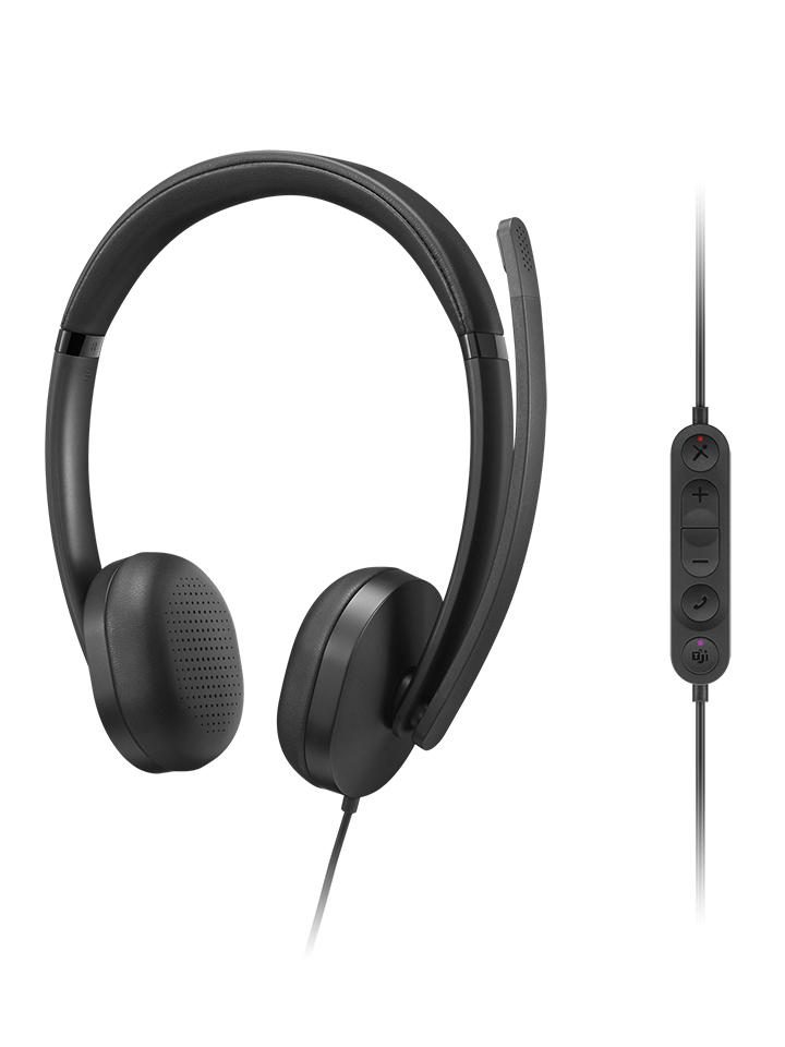 Lenovo VoIP Headset 5000 Wired Head-band Office/Call center USB Type-C Black