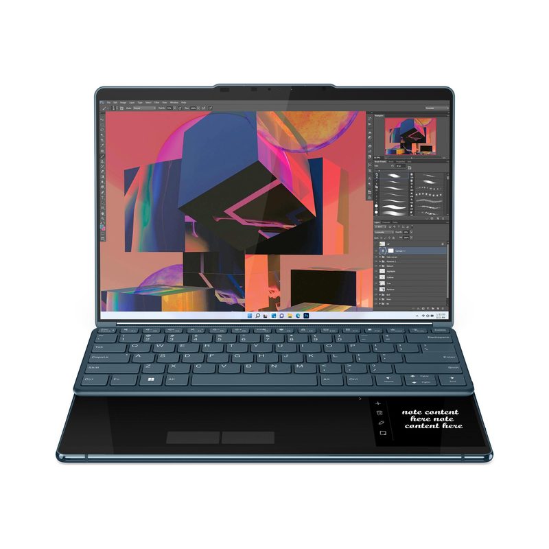 Lenovo Yoga Book 9 13IRU8 Intel® Core™ i7 i7-1355U Hybrid (2-in-1) 33.8 cm (13.3") Touchscreen 2.8K 16 GB LPDDR5x-SDRAM 1 TB SSD Wi-Fi 6E (802.11ax) Windows 11 Home Teal