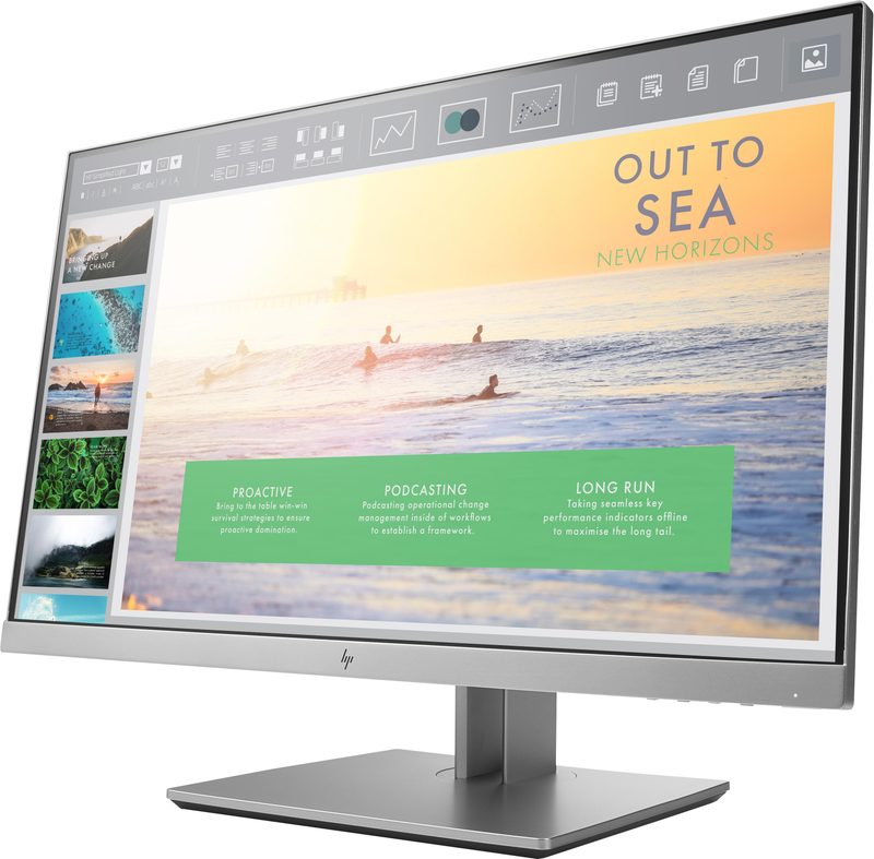 HP EliteDisplay E233 computer monitor 58.4 cm (23") 1920 x 1080 pixels Full HD LED Black, Silver