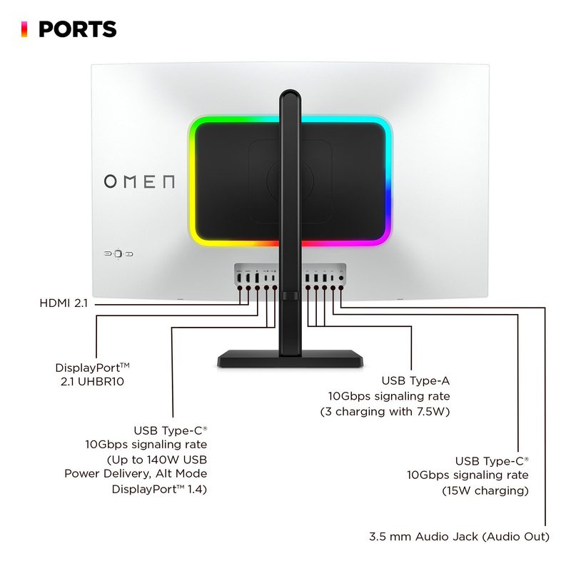 HP OMEN Transcend 31.5 inch UHD 240Hz OLED Gaming Monitor - Transcend 32
