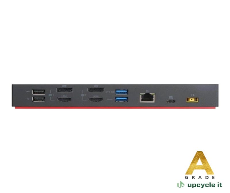 Lenovo ThinkPad USB-C Dock (Refurbished) Hybrid USB-C with USB-A Dock - 2 x HDMI, 2 x DP - GigE Wired Black