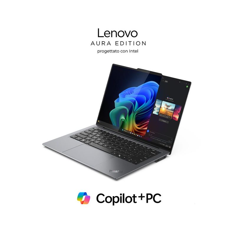 Lenovo ThinkPad X9-14 Gen 1 Copilot+ PC Intel Core Ultra 7 258V Laptop 35.6 cm (14") WUXGA 32 GB LPDDR5x-SDRAM 1 TB SSD Wi-Fi 7 (802.11be) Windows 11 Pro Grey QWERTY Italian