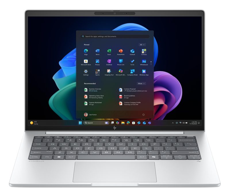 HP EliteBook 8 G1i 14 inch Notebook Next Gen AI PC Wolf Pro Security Edition Copilot+ PC Intel Core Ultra 7 258V Laptop 35.6 cm (14") WUXGA 32 GB LPDDR5x-SDRAM 512 GB SSD Wi-Fi 7 (802.11be) Windows 11 Pro Silver
