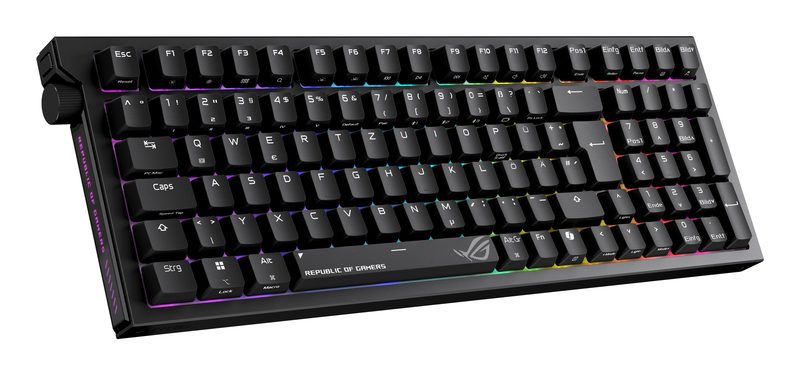 ASUS ROG Strix Morph 96 Wireless keyboard Gaming USB + RF Wireless + Bluetooth QWERTZ German Black
