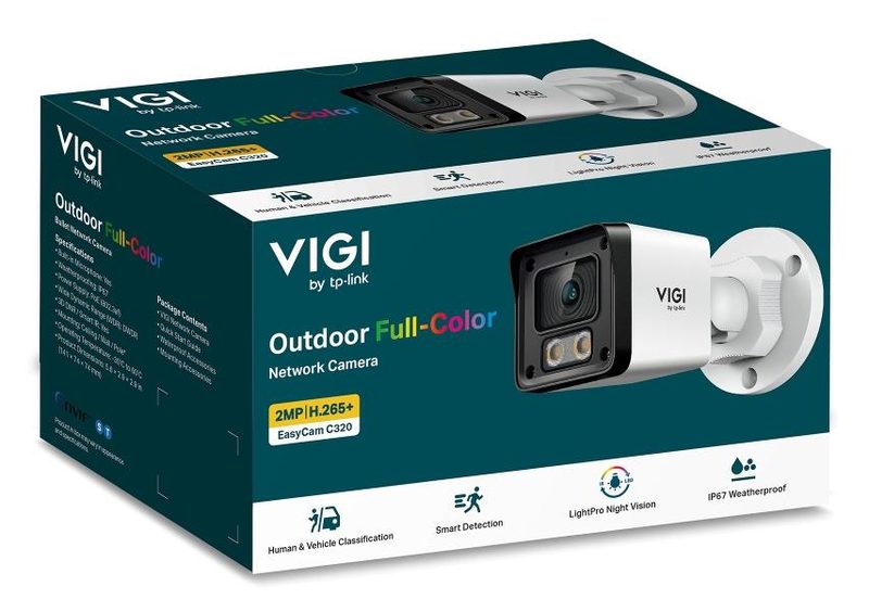 TP-Link VIGI EasyCam C320 Bullet IP security camera Outdoor 1920 x 1080 pixels Ceiling/Wall/Pole