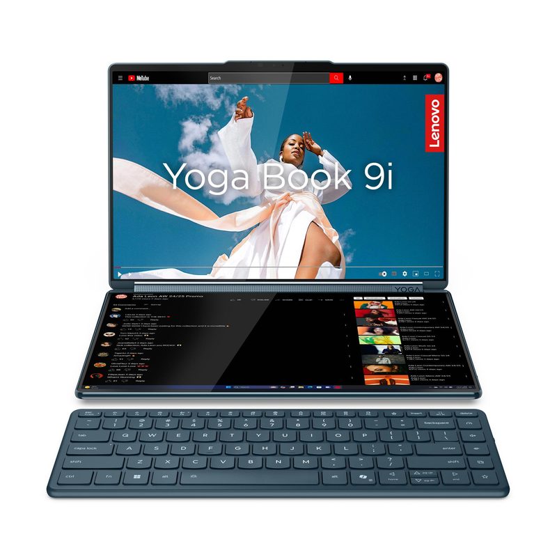 Lenovo Yoga Book 9 14IAH10 Intel Core Ultra 7 255H Hybrid (2-in-1) 35.6 cm (14") Touchscreen 2.8K 32 GB LPDDR5x-SDRAM 1 TB SSD Wi-Fi 7 (802.11be) Windows 11 Home Teal Italian