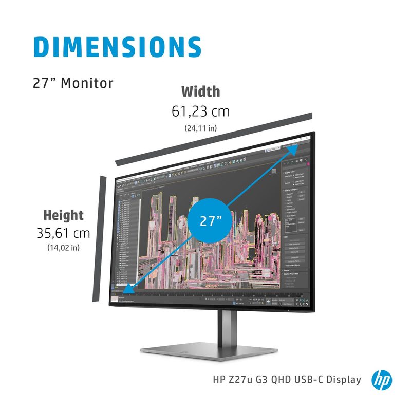 HP Z27u G3 QHD Display