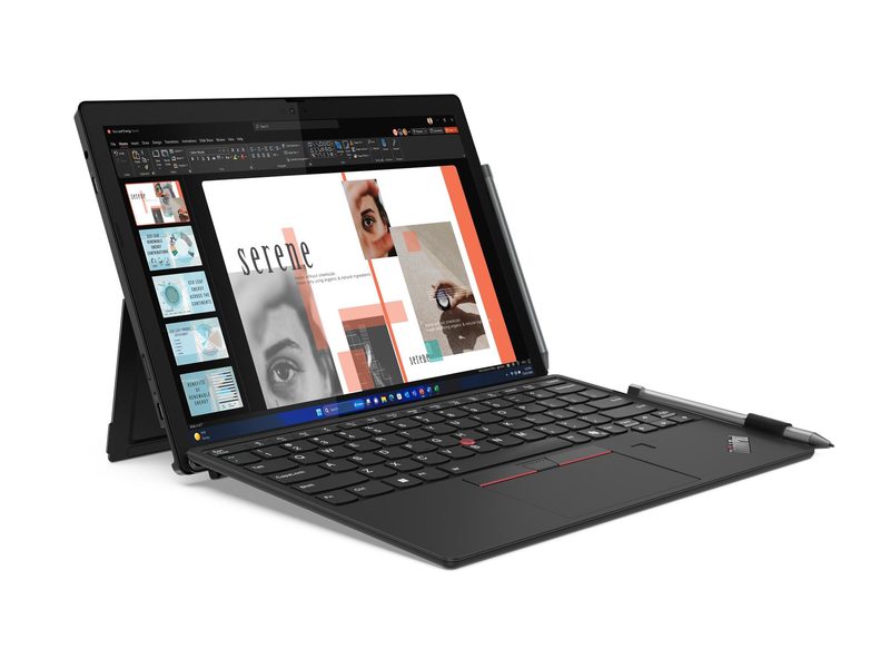 Lenovo ThinkPad X12 Detachable Gen 2 Intel Core Ultra 5 134U Hybrid (2-in-1) 31.2 cm (12.3") Touchscreen 32 GB LPDDR5x-SDRAM 512 GB SSD Wi-Fi 6E (802.11ax) Windows 11 Pro Black French