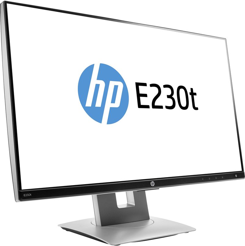 HP E230t computer monitor 58.4 cm (23") 1920 x 1080 pixels Full HD LED Touchscreen Table Black, Silver