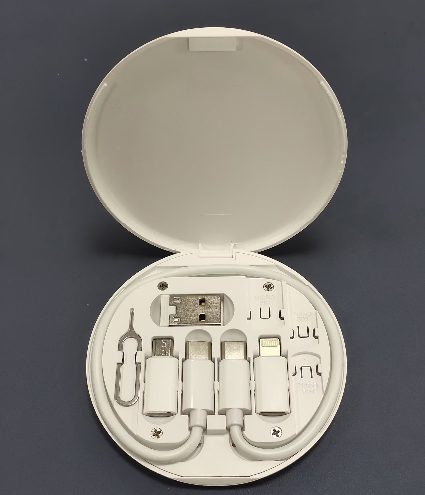 WiWU Almighty Charger Suit S02 All in one Charger Suit 6 in 1 Fast Charger Cable Set with Pin Cable Mobile Stand for iPad Phone
