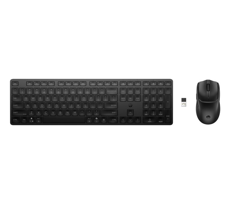 HP MultiDvcDuMdMSEKBCombo490C FR keyboard Mouse included Home RF Wireless + Bluetooth Black