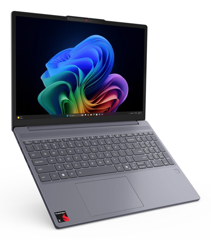 Lenovo IdeaPad Slim 3 15Q8X10 Copilot+ PC Snapdragon X1-26-100 Laptop 38.9 cm (15.3") WUXGA 16 GB LPDDR5x-SDRAM 512 GB SSD Wi-Fi 6E (802.11ax) Windows 11 Home Grey Belgian