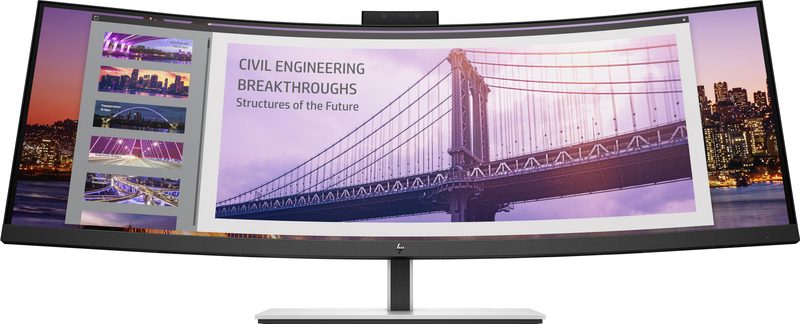 HP S430c computer monitor 110.2 cm (43.4") 3840 x 1200 pixels WUXGA Black
