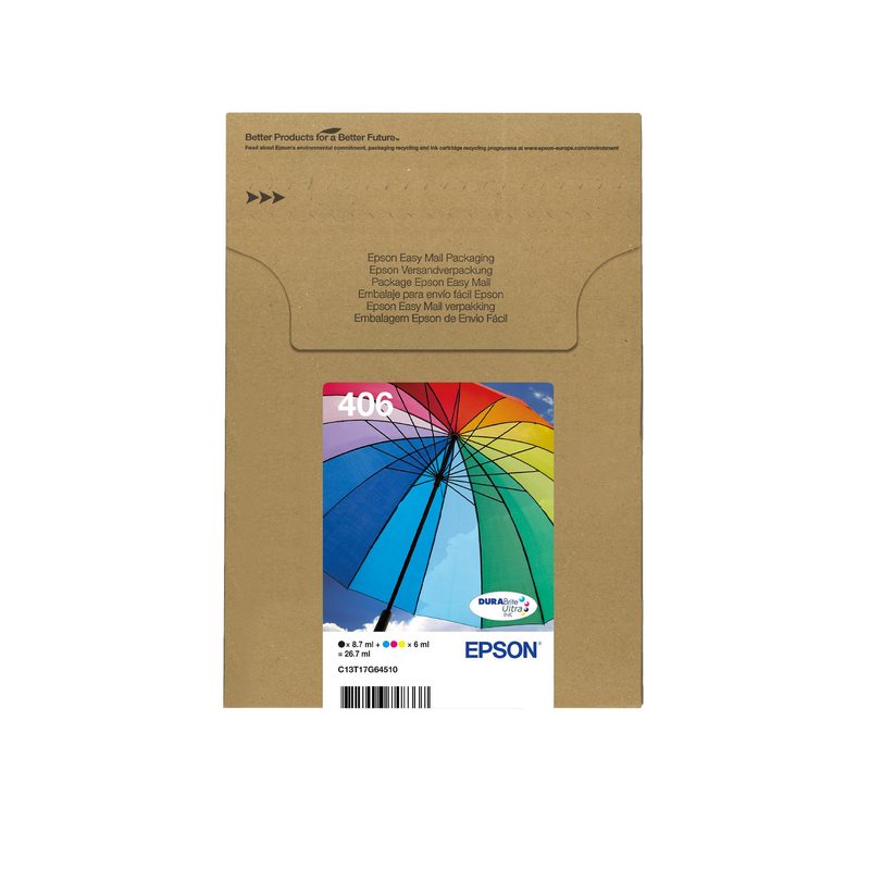 Epson Multipack 4-colour 406 Umbrella DURABrite Ultra EasyMail Ink