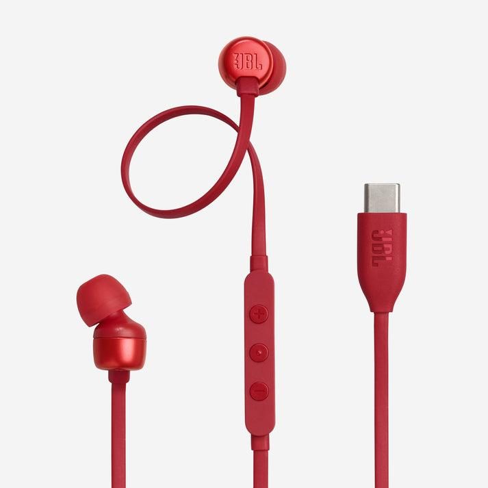 JBL Tune 310C Headset Wired In-ear Calls/Music USB Type-C Red