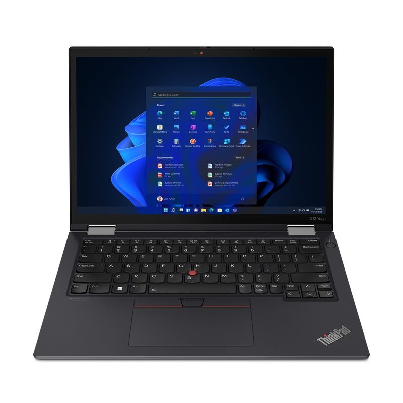Lenovo ThinkPad X13 Yoga Gen 3 Intel® Core™ i5 i5-1235U Hybrid (2-in-1) 33.8 cm (13.3") Touchscreen WUXGA 8 GB LPDDR4x-SDRAM 256 GB SSD Wi-Fi 6E (802.11ax) Windows 11 Pro Black