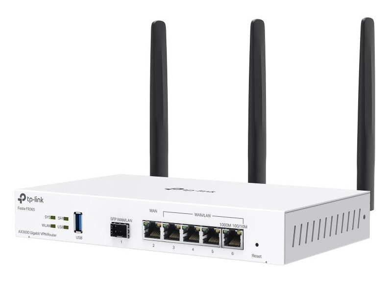 TP-Link FESTA FR365 wireless router Gigabit Ethernet Dual-band (2.4GHz + 5GHz or 2.4GHz + 6GHz) White