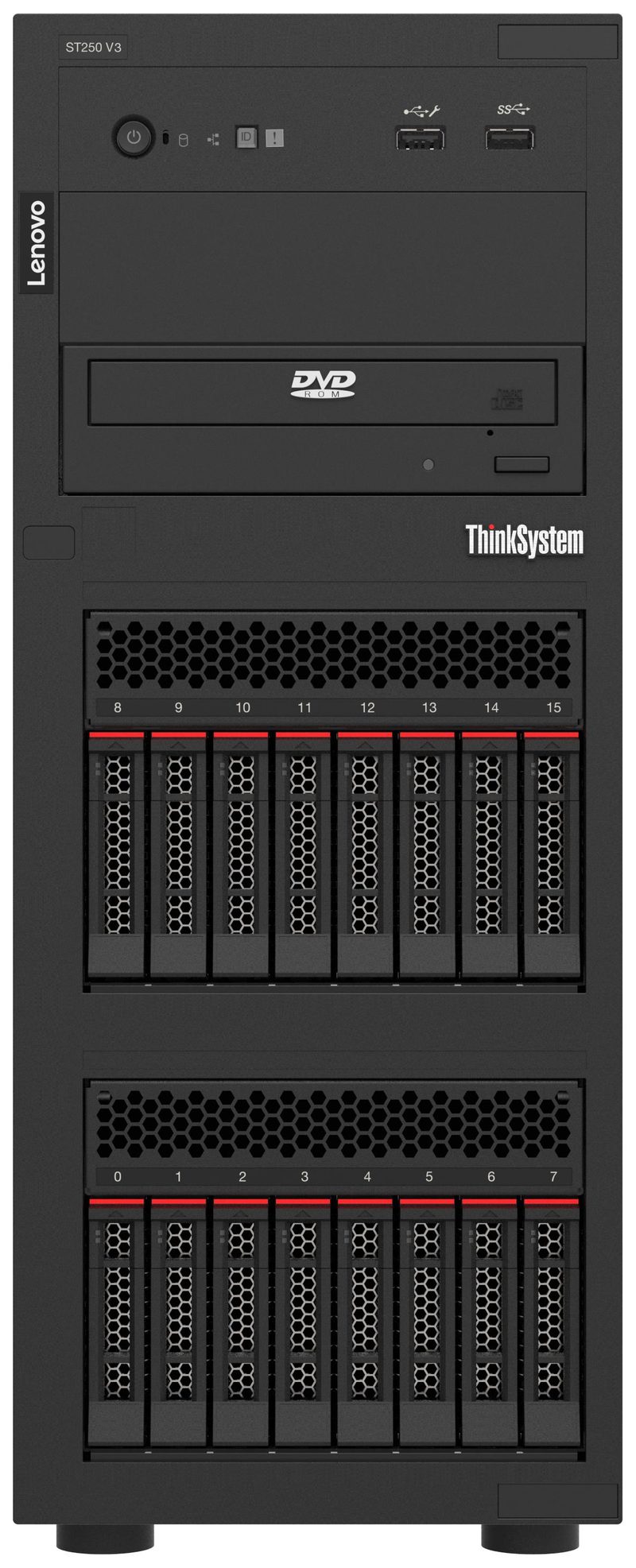 Lenovo ThinkSystem ST250 V3 server Tower Intel Xeon E E-2488 3.2 GHz 16 GB DDR5-SDRAM 800 W