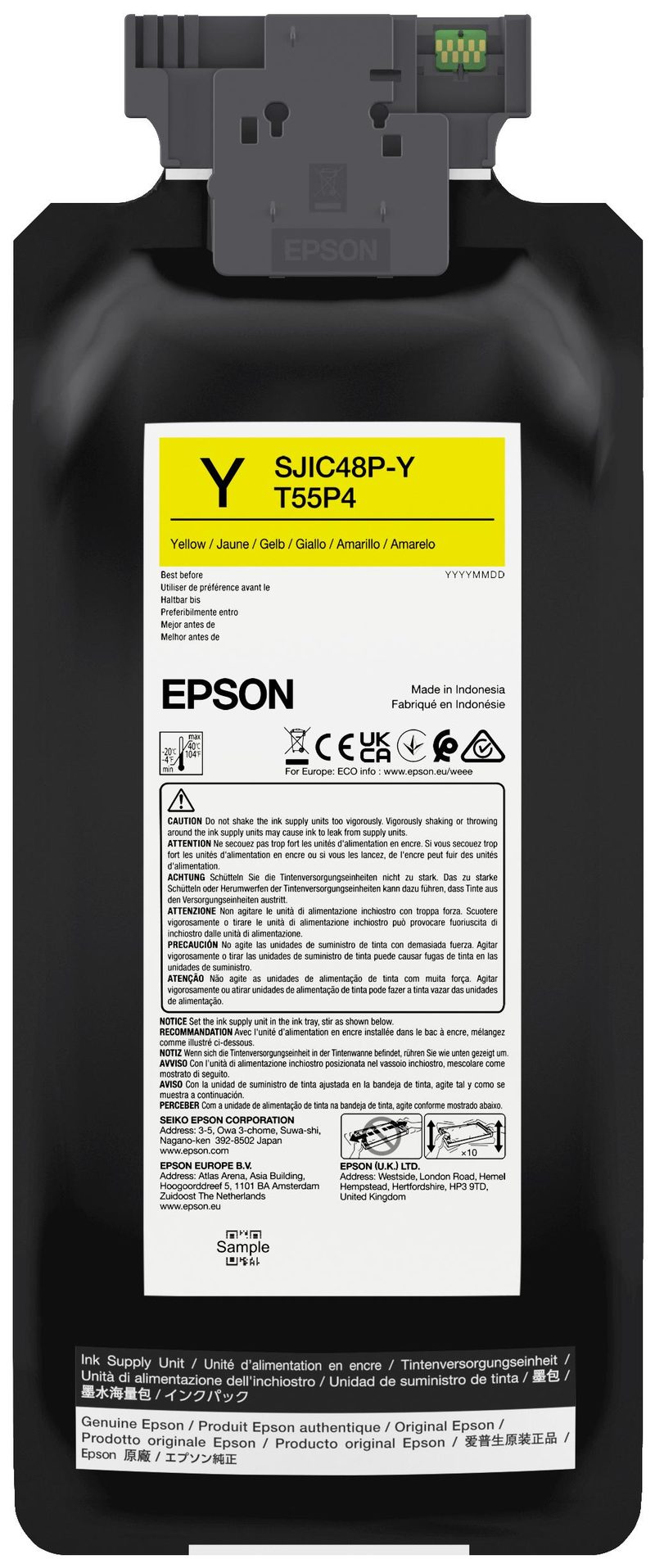 Epson SJIC48P-Y Yellow ink cartridge for ColorWorks C8000e