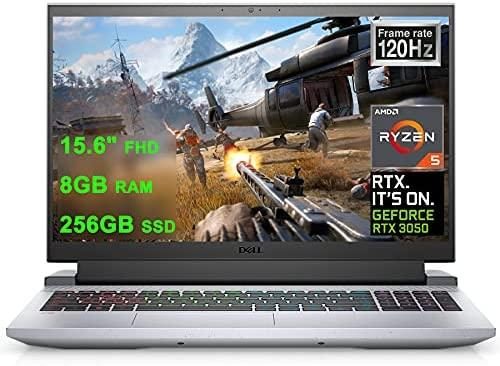 Dell Flagship G15 Ryzen Edition Gaming 15 Laptop 15.6″ FHD 120Hz Display AMD 6-Core Ryzen 5 5600H (Beats i7-10750H) 8GB RAM 256GB SSD GeForce RTX 3050 4GB Backlit USB-C WIFI6 Win10