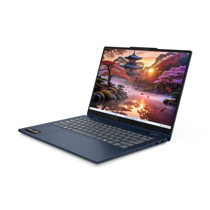 Lenovo IdeaPad 5 2-in-1 14AKP10 Copilot+ PC AMD Ryzen™ AI 7 350 Hybrid (2-in-1) 35.6 cm (14") Touchscreen WUXGA 16 GB LPDDR5x-SDRAM 1 TB SSD Wi-Fi 7 (802.11be) Windows 11 Home Blue German