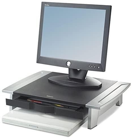 Fellowes 8031101 Monitor Riser,Adjustable,19-7/8-Inch X14-1/16-Inch X4-Inch -6-1/2-Inch,Bk/Sr