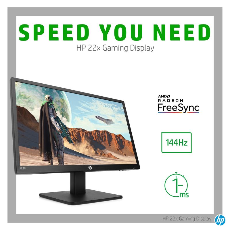 HP 22x computer monitor 54.6 cm (21.5") 1920 x 1080 pixels Full HD Black