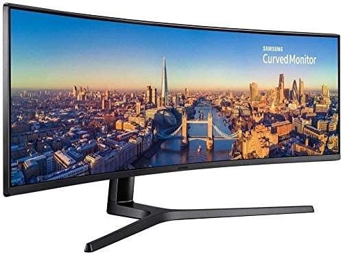 SAMSUNG CJ890 Series 49-Inch Ultrawide QHD (3840×1080) Computer Monitor, 144Hz, Curved, HDMI, USB-C, Height Adjustable Stand, 3 Yr WRNTY (LC49J890DKNXZA)