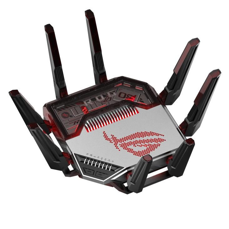 ASUS ROG Rapture GT-BN98 wireless router 10 Gigabit Ethernet Quad-band (2.4 GHz / 5 GHz-1 / 5 GHz-2 / 6 GHz) Black, White