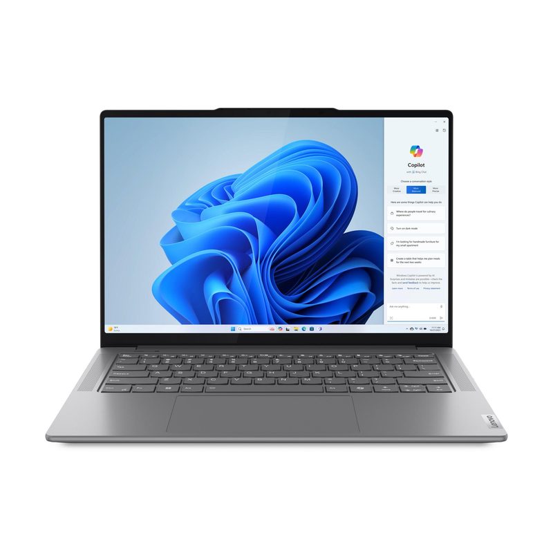 Lenovo Yoga Pro 7 14AHP9 AMD Ryzen™ 7 8845HS Laptop 36.8 cm (14.5") Touchscreen WQXGA 16 GB LPDDR5x-SDRAM 1 TB SSD NVIDIA GeForce RTX 3050 Wi-Fi 6E (802.11ax) Windows 11 Home Grey