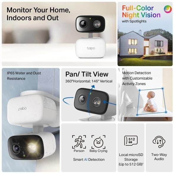 TP-Link Tapo C206 IP security camera Indoor 1920 x 1080 pixels Desk