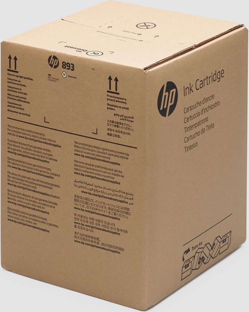 HP 893 10-liter Overcoat B Latex Ink Cartridge