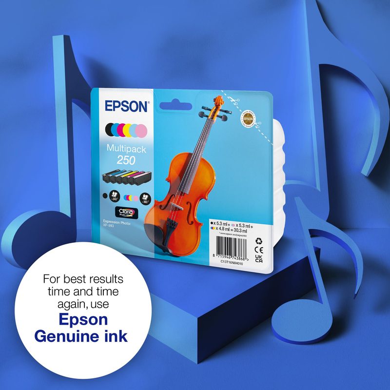 Epson Multipack 6-colours 250 Violin Claria Photo HD EasyMail Ink