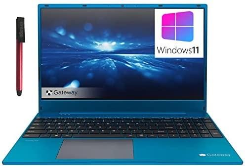 [Windows 11] Gateway 15.6″ FHD Ultra Slim Laptop Computer, Quad-Core AMD Ryzen 7 3700U up to 4.0GHz (Beat i7-8565U), 8GB DDR4 RAM, 512GB SSD, Fingerprint Scanner, HDMI, Type-C, 64GB Flash Drive, Blue
