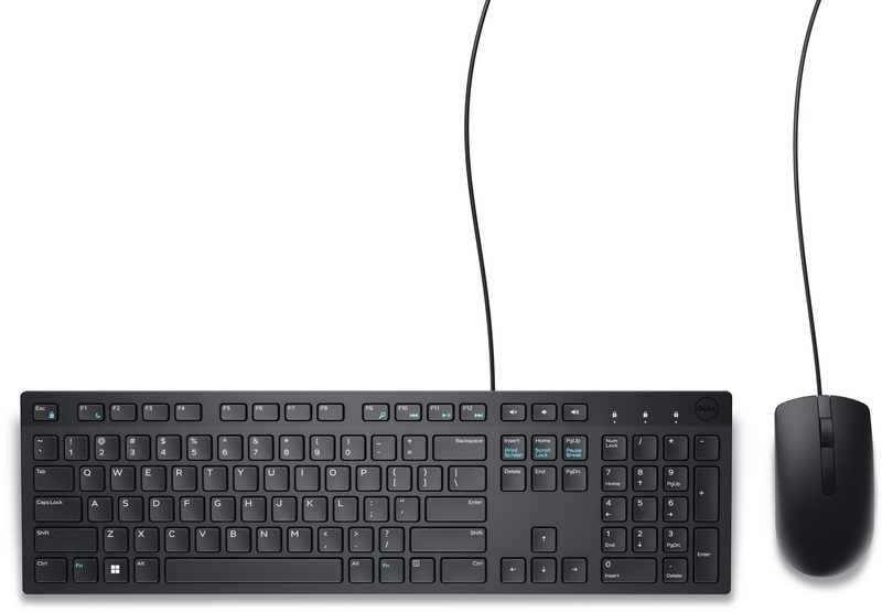 DELL KM300C keyboard Mouse included Office USB Canadian Black