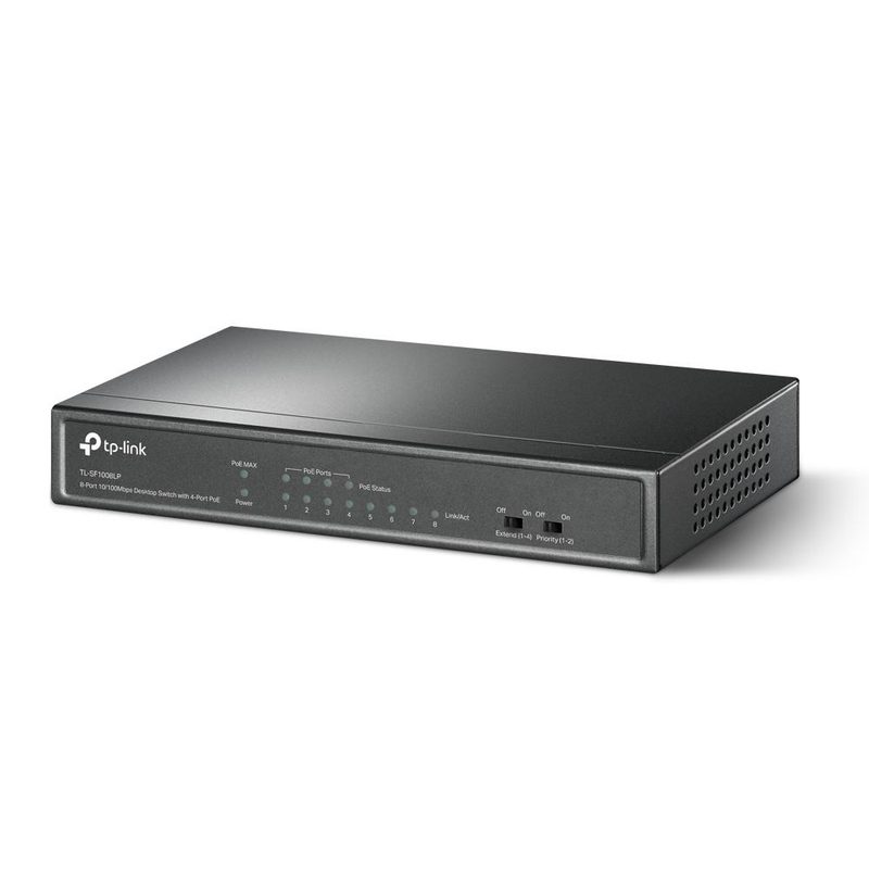 TP-Link TL-SF1008LP Unmanaged Fast Ethernet (10/100) Power over Ethernet (PoE) Black