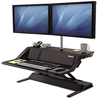 Fellowes Lotus DX sit-Stand Workstation – Stand for LCD Display/Keyboard/Mouse – Black